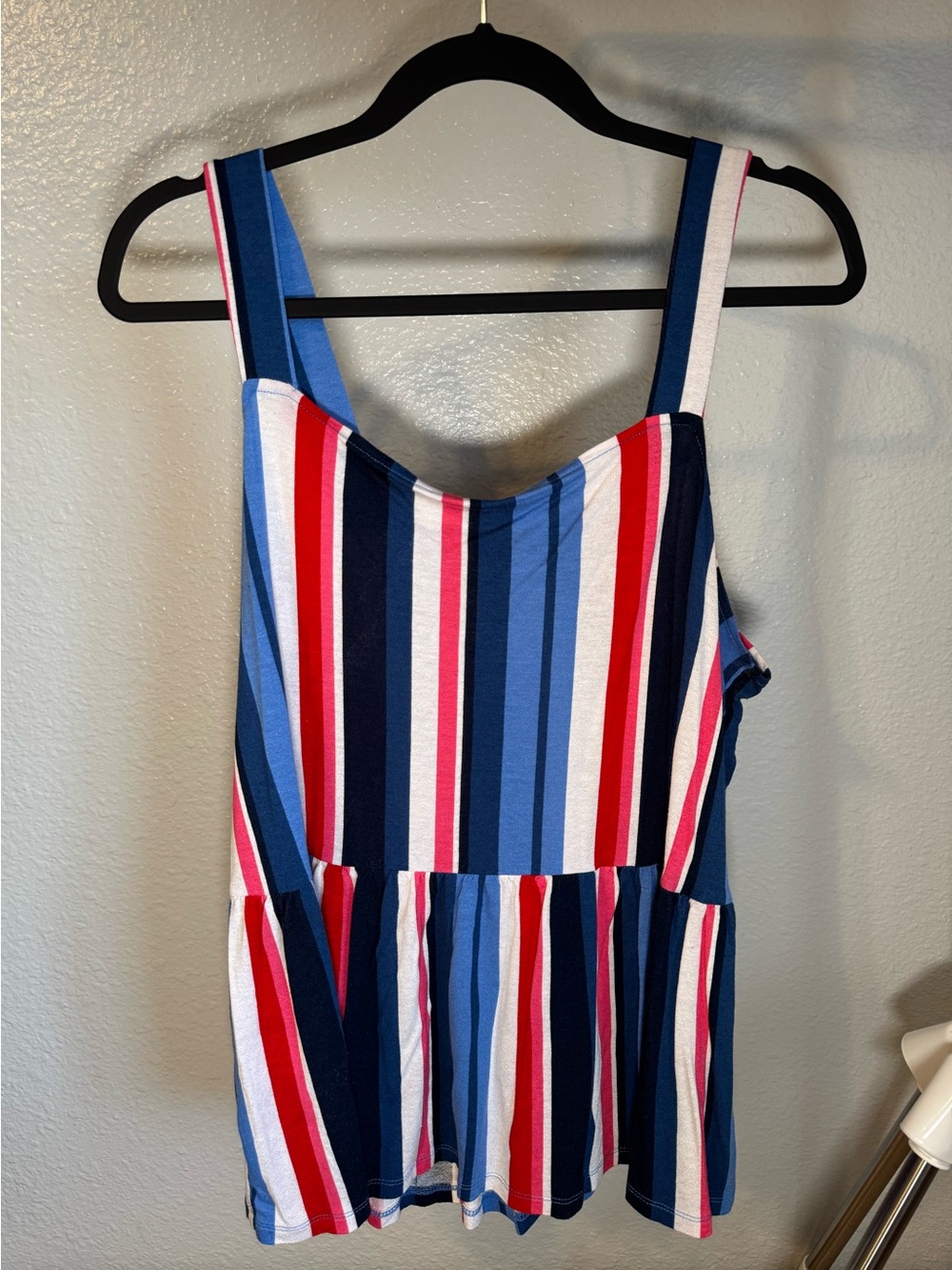 Lane Bryant Striped Tank Top - Red, White & Blue